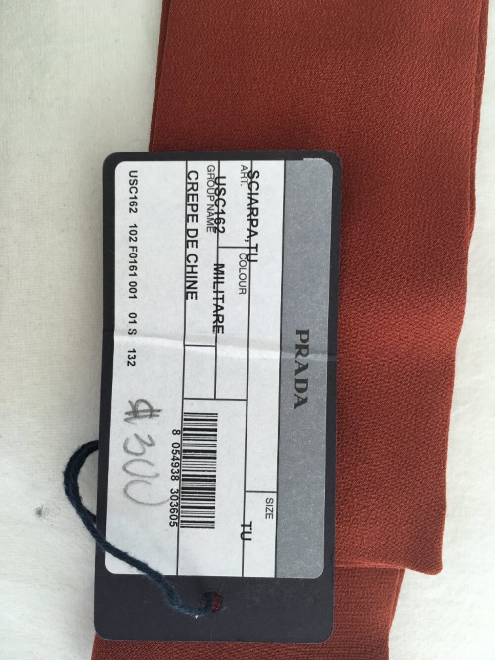 Prada silk twill skinny scarf from runway - Picture 3 of 4